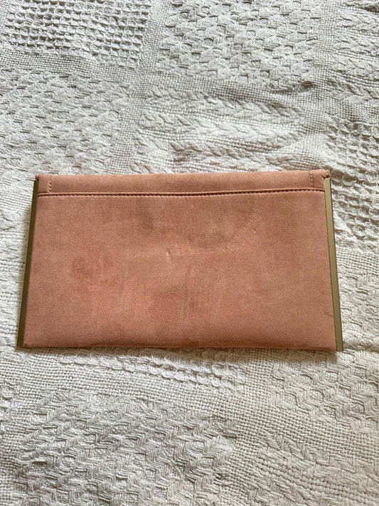 New Look Pink Suede Clutch Bag