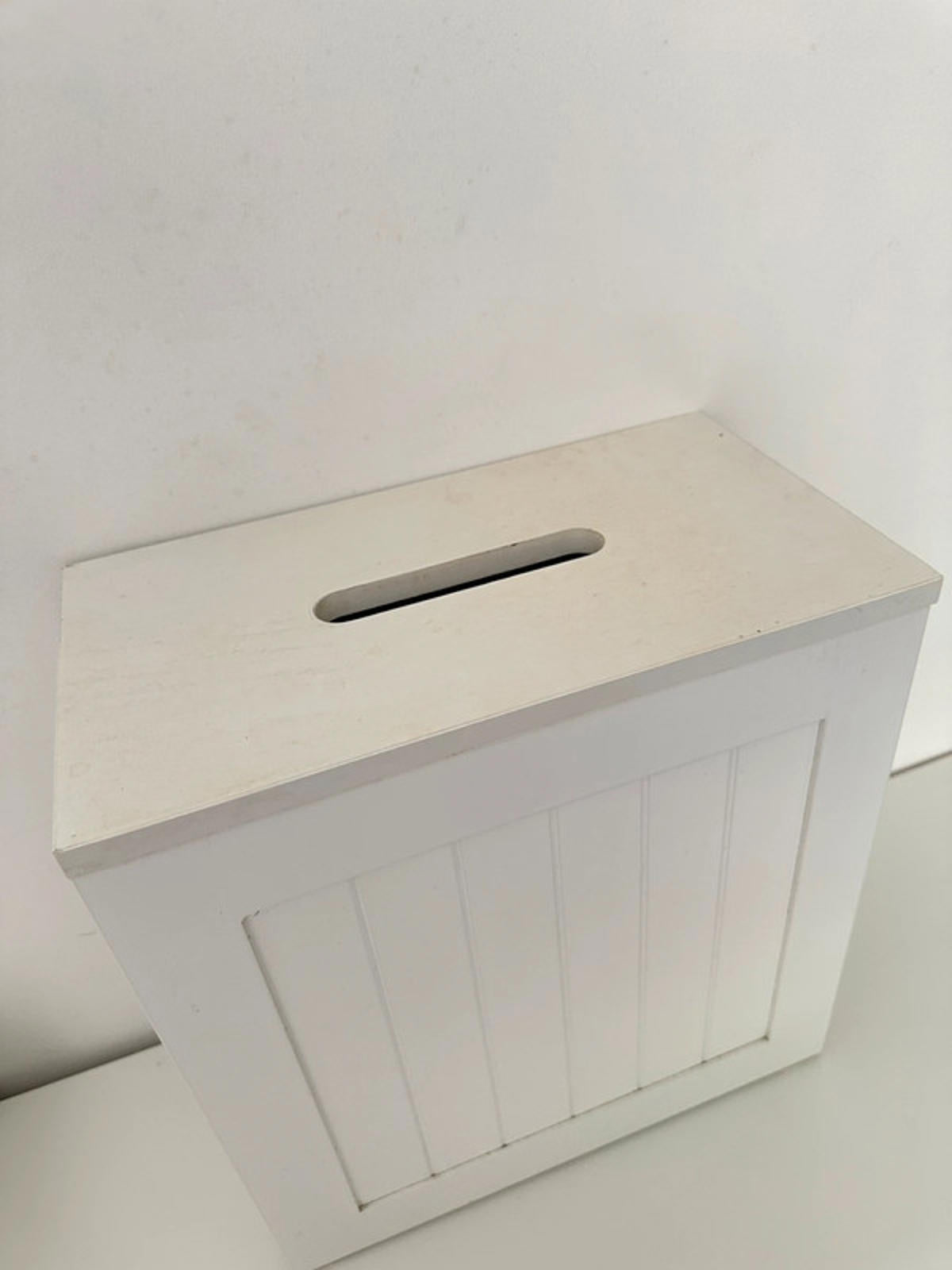 Charming White Wooden Storage/Letter Box