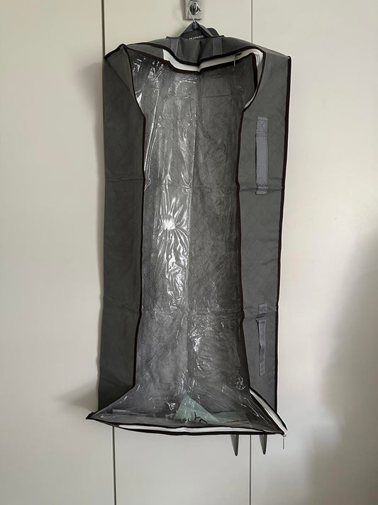 Grey Quilted Garment Clothing Storage Cover with Zipper