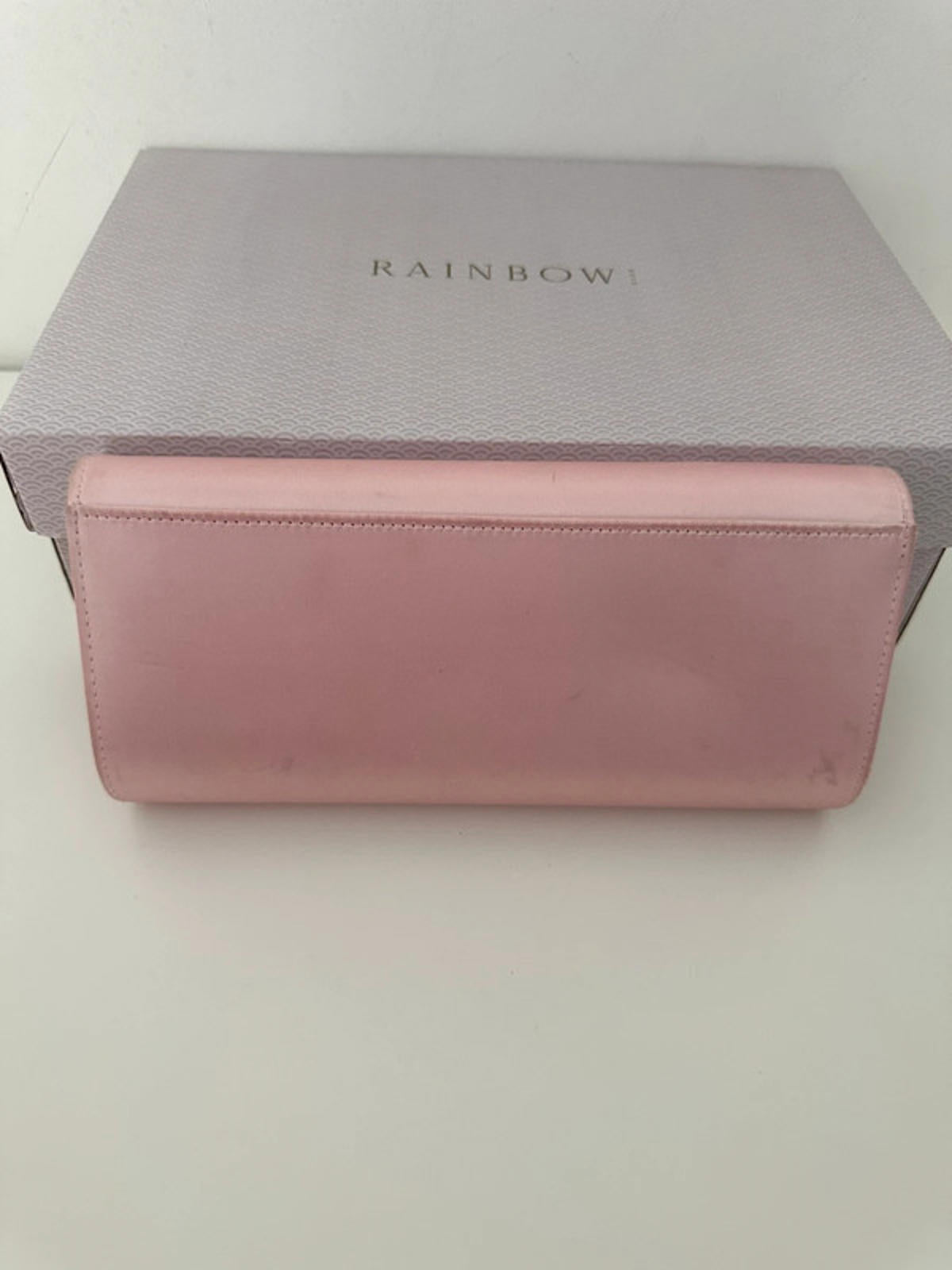 Stylish Pink Heeled Slingbacks with Matching Clutch by Rainbow Club