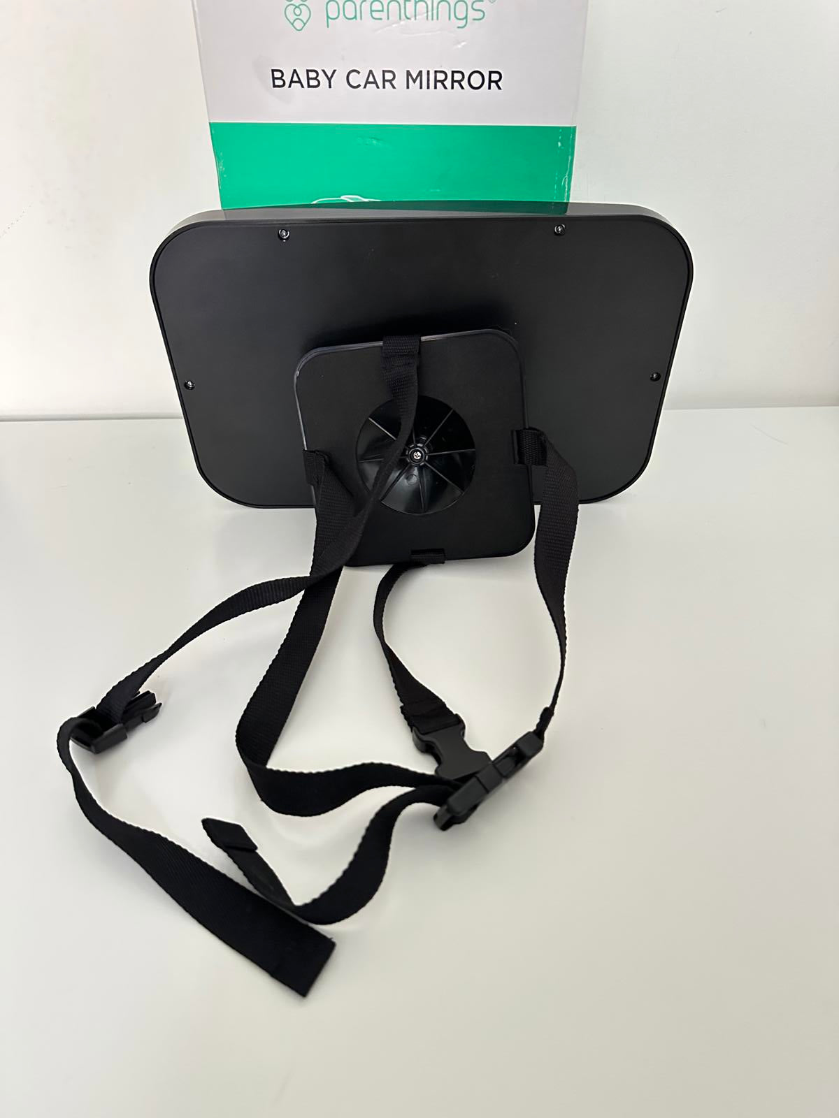 Parenthings Baby Car Mirror Large, Wide-Angle Mirror, Adjustable Straps