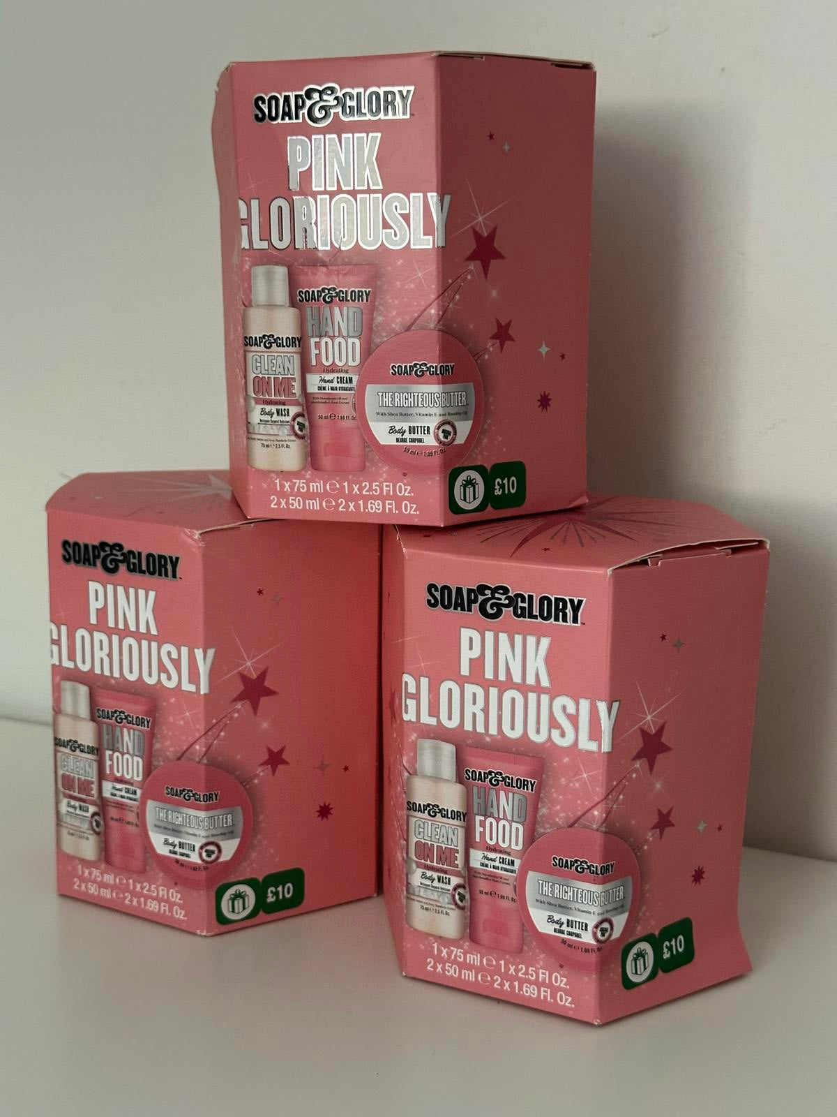 Soap & Glory Pink Gloriously Gift Set – Body Wash, Body Butter & Hand Cream Trio
