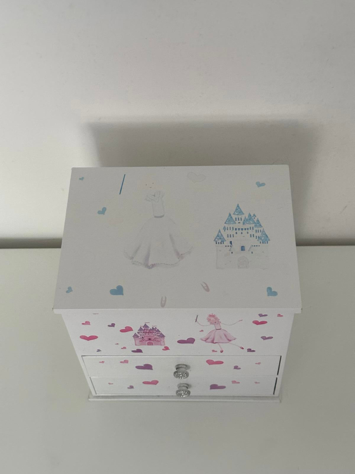 Princess Musical Jewellery Box with Drawers & Spinning Ballerina