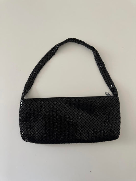 House of Fraser Black Mesh Shoulder Bag