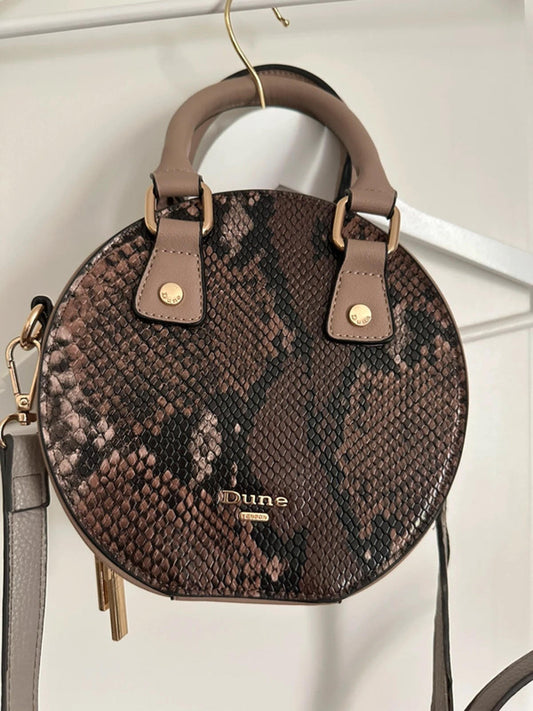 Dune London Snakeskin Round Crossbody Bag