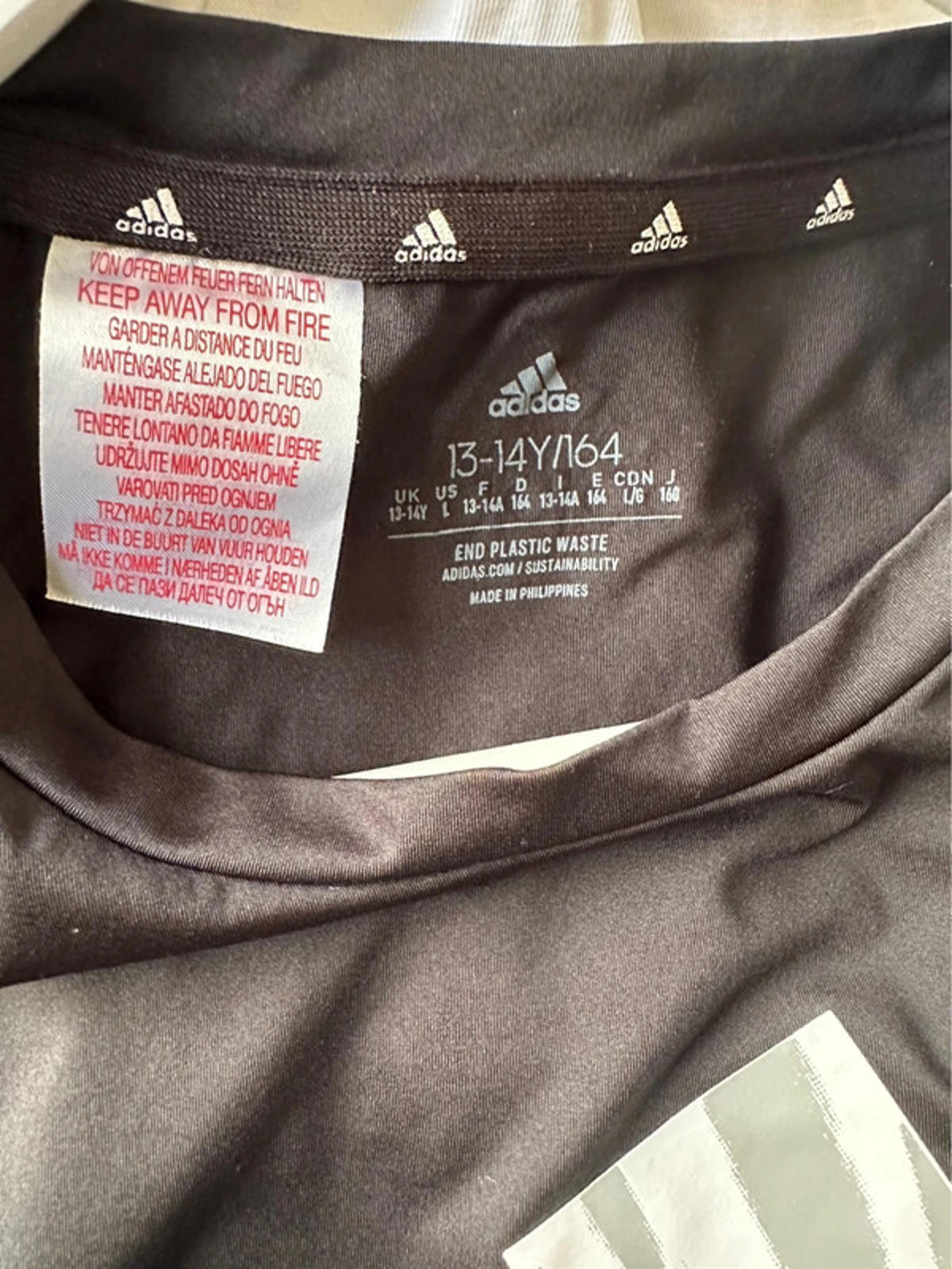 Adidas Aerolady Black T-Shirt with Zebra Print