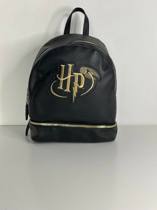 Harry Potter Black Faux Leather Mini Backpack