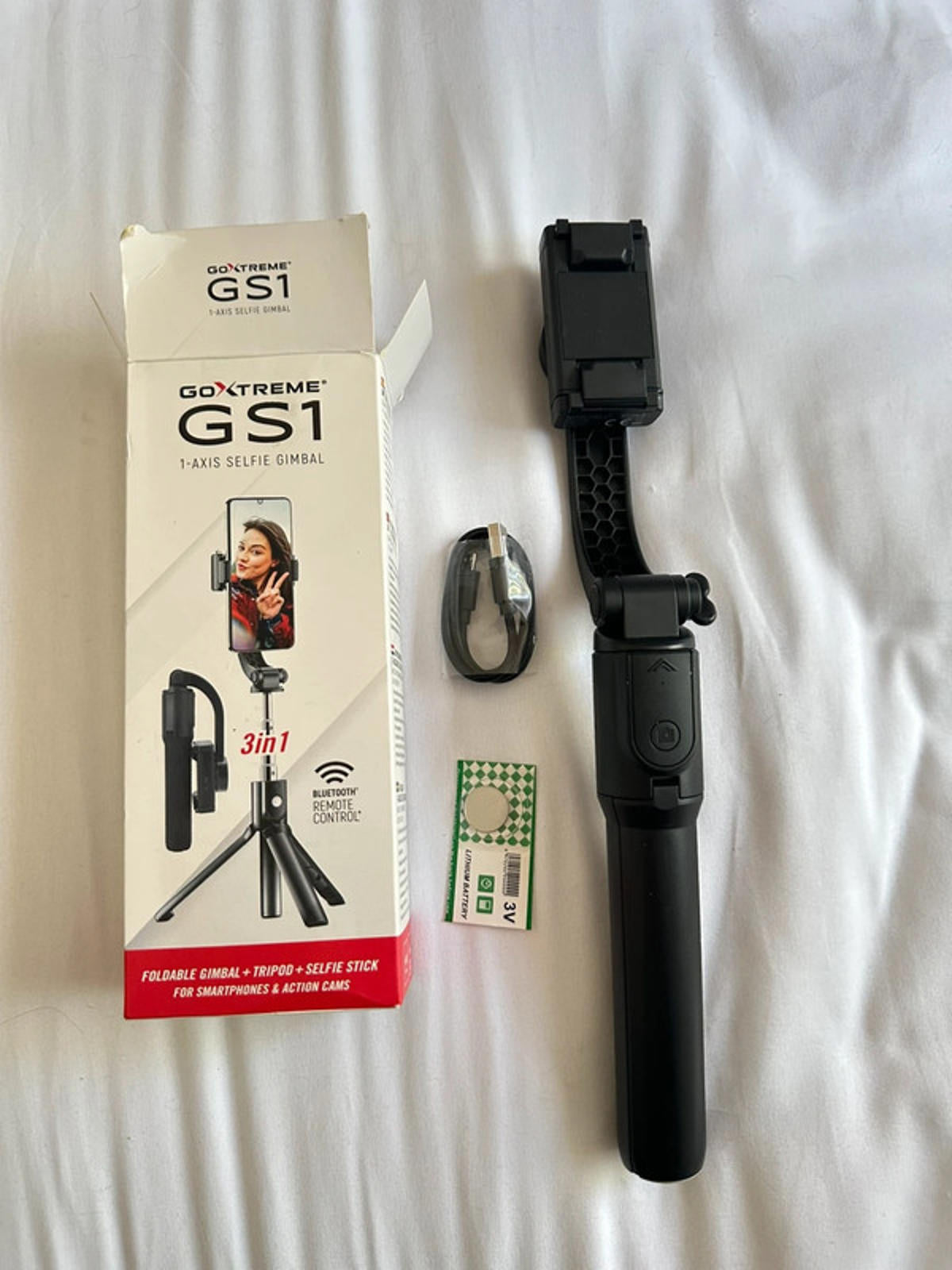 GoXtreme GS1 3-in-1 Foldable 1-Axis Selfie Gimbal