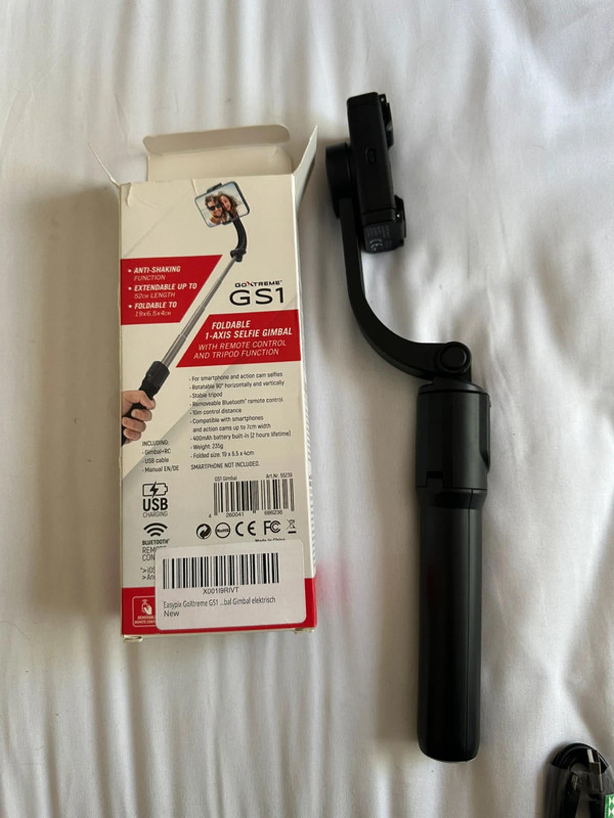 GoXtreme GS1 3-in-1 Foldable 1-Axis Selfie Gimbal