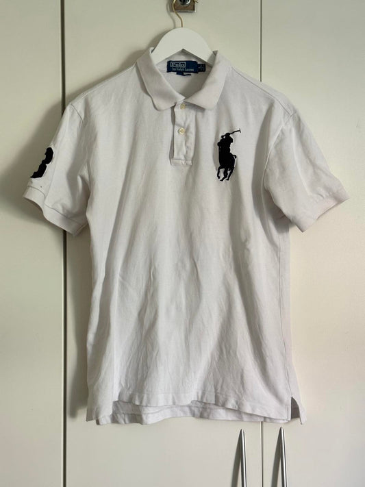 Polo Ralph Lauren Men's White Custom Fit Polo Shirt – Size L