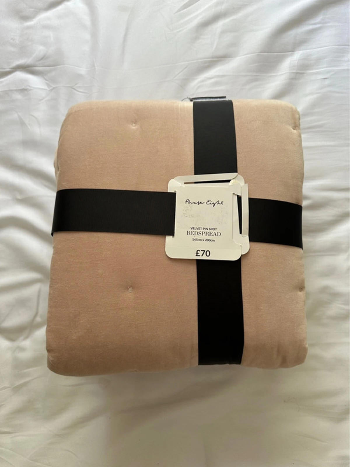 Phase Eight Velvet Pin Spot Bedspread 145 x 200 cm