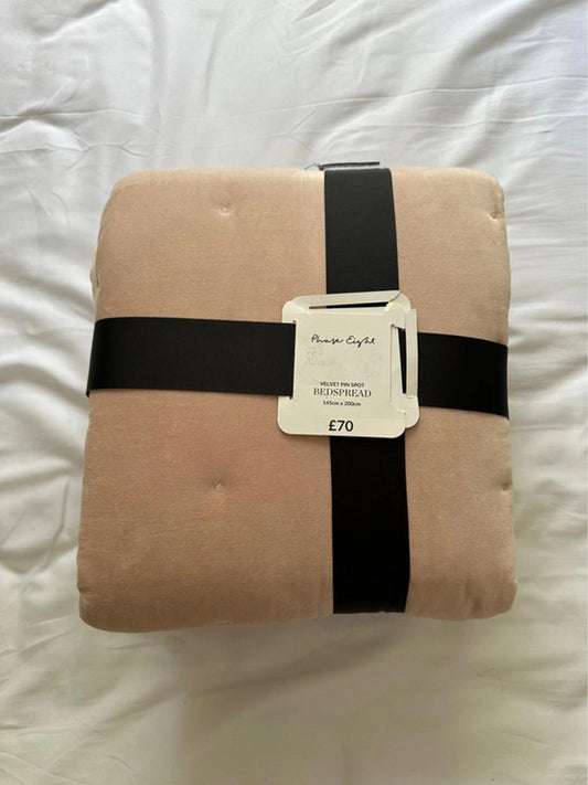 Phase Eight Velvet Pin Spot Bedspread 145 x 200 cm