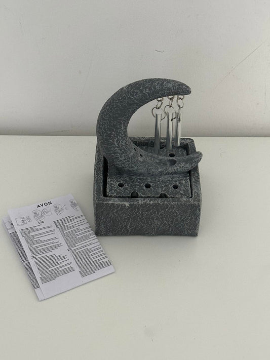 Avon Moon Chime Water Feature – Battery Operated Decorative Fountain with Chimes