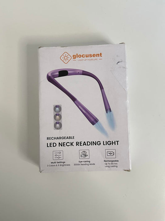 Glocusent Rechargeable LED Neck Reading Light – Hands-Free & Adjustable