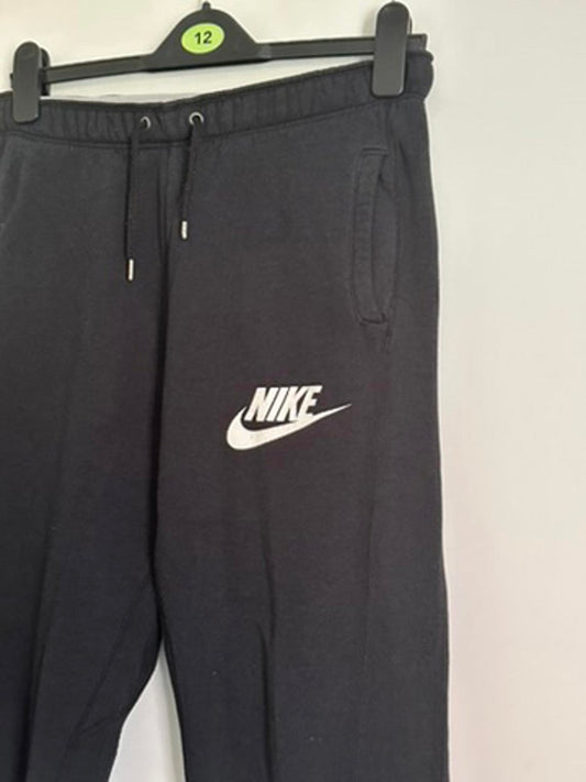 Nike Black Joggers with White Logo – Men's Size Small