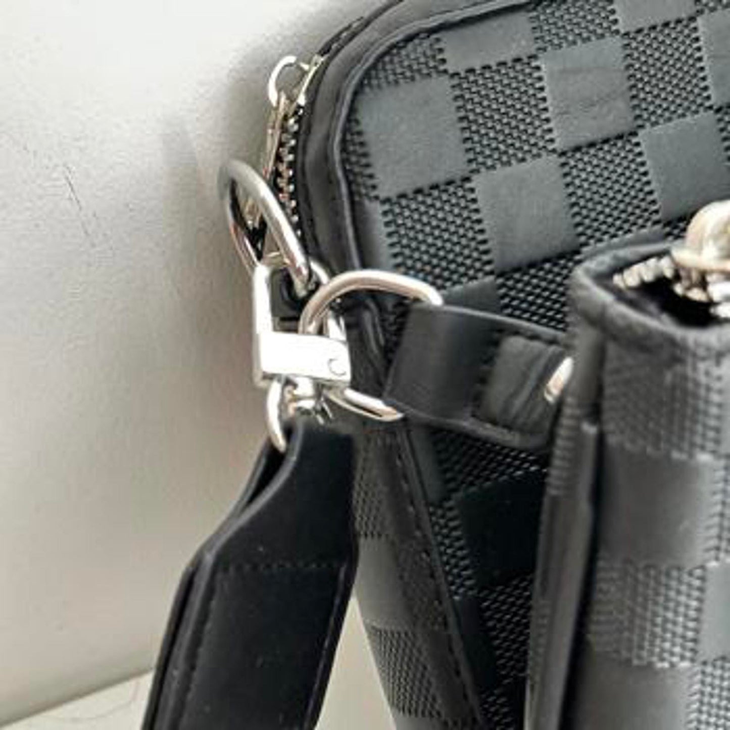 Louis Vuitton Damier Graphite Crossbody Bag with Strap & Pouch