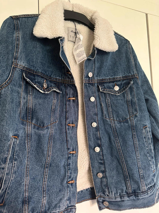 Denim & Co. Sherpa Lined Denim Jacket