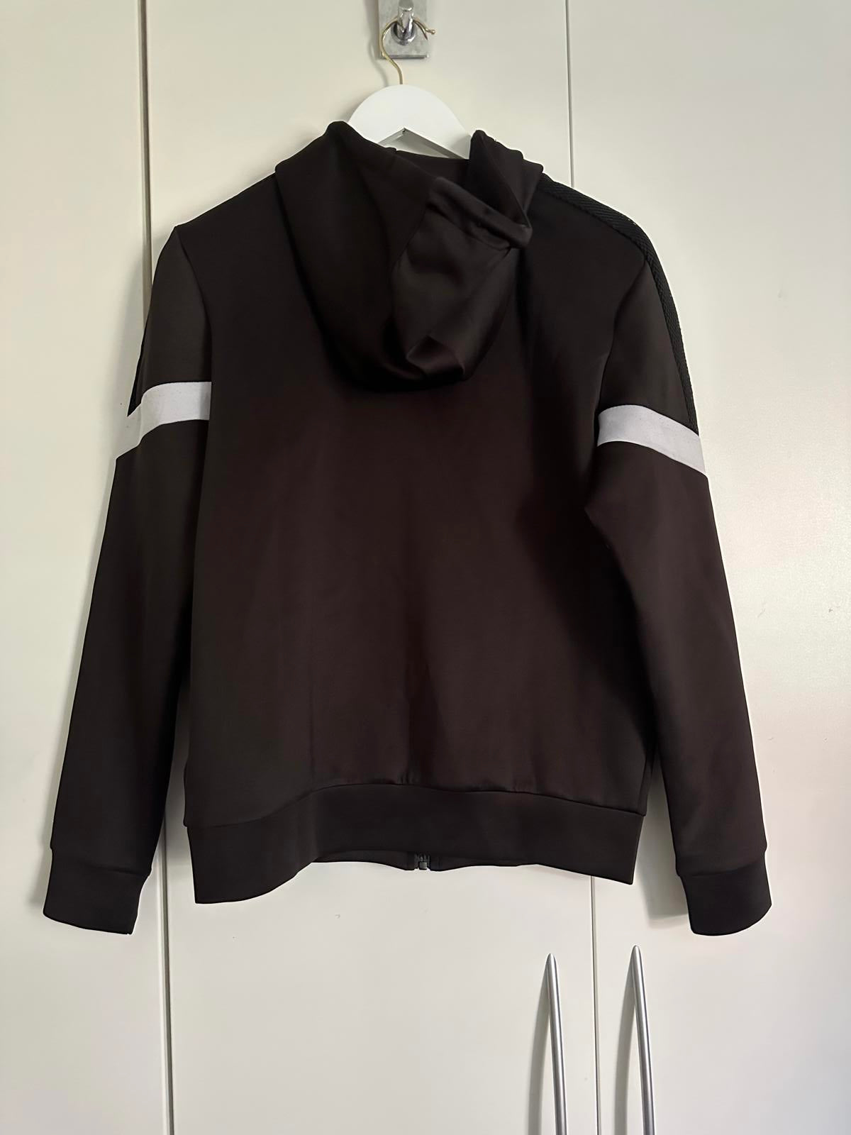 Kings Will Dream Black & White Panelled Zip Hoodie – XS