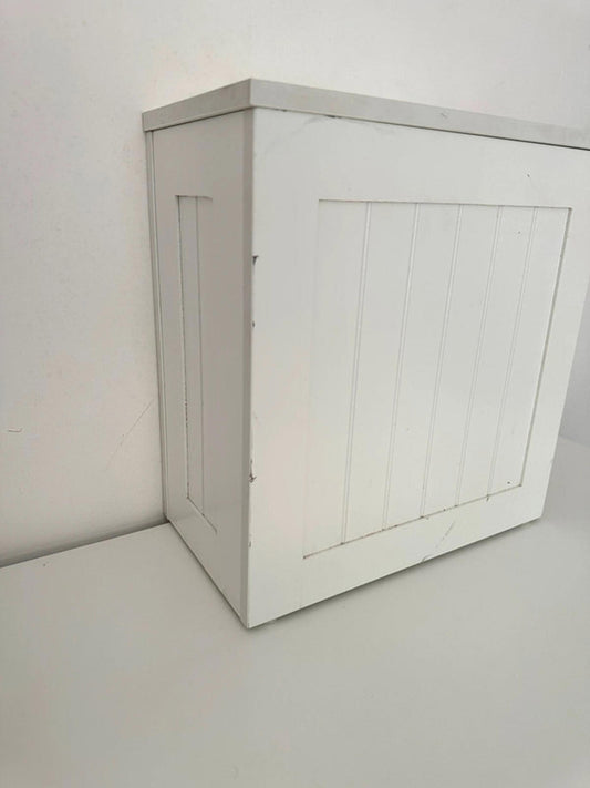 Charming White Wooden Storage/Letter Box