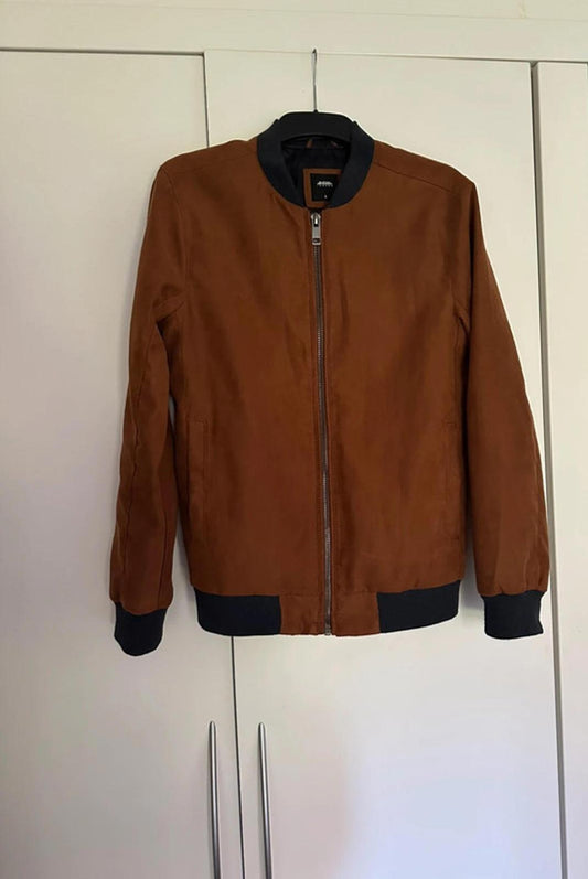 Burton Menswear London Brown Bomber Jacket