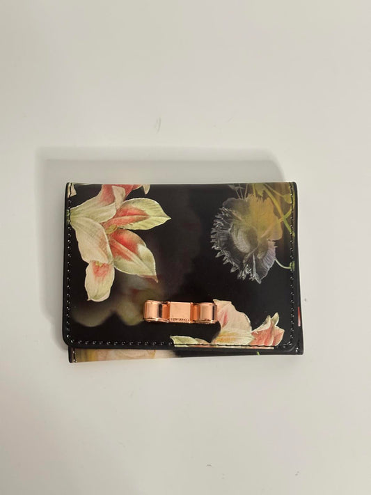 Ted Baker Floral Print Wallet with Rose Gold Bow