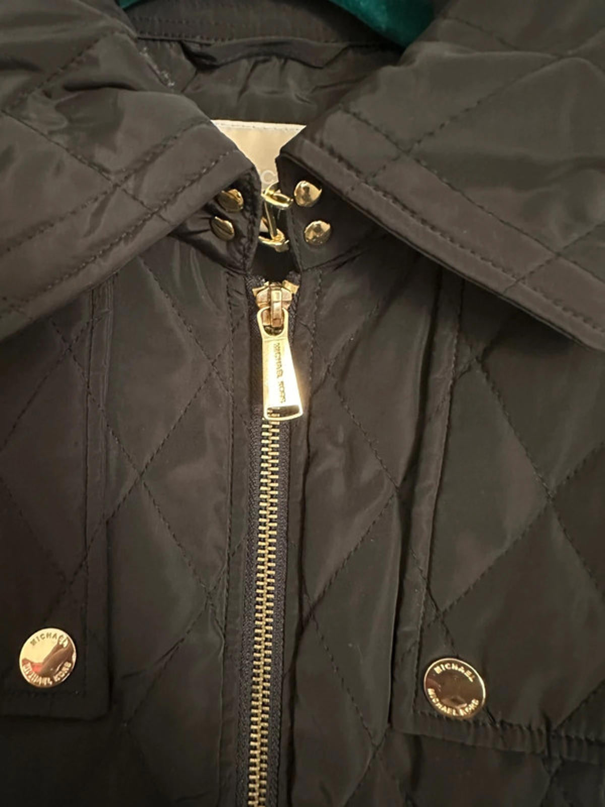 MK Black Quilted Jacket with Belt