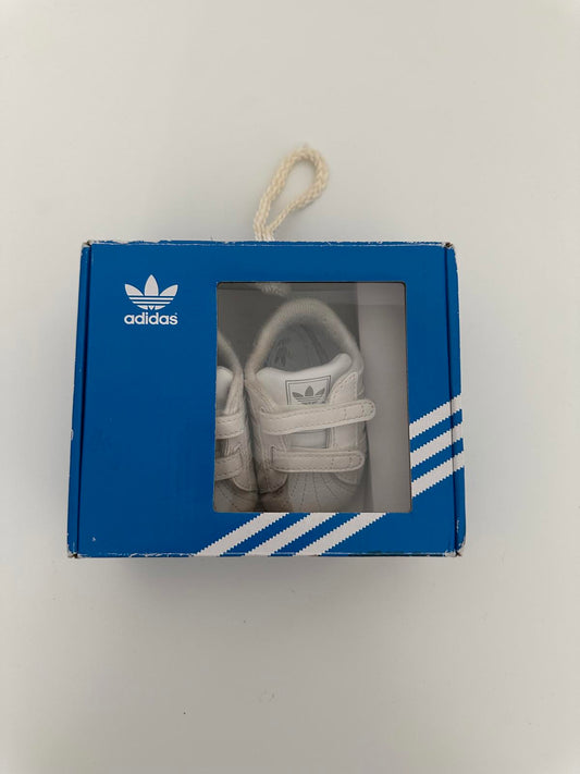 Adidas Originals Superstar 2 CMF Crib Baby Shoes – White/Metallic Silver (1K)