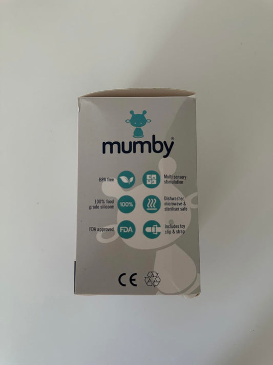 Mumby Mamella Soothing Teether Toy – Pink Mushroom Design (3m+)