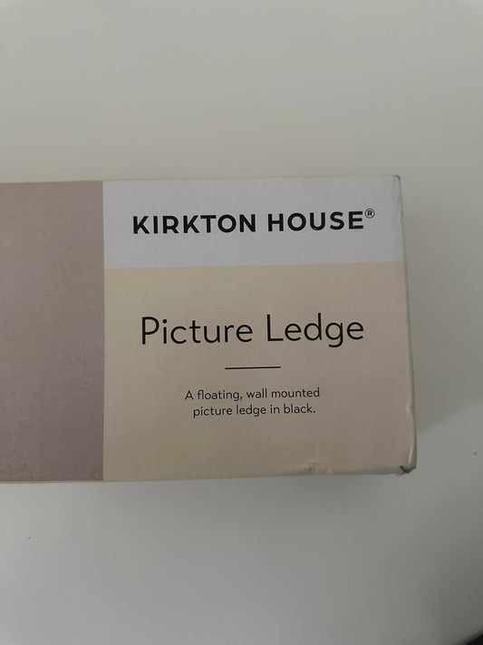 Kirkton House Floating Wall-Mounted Picture Ledge – Black