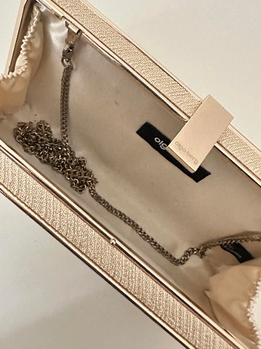 Olga Berg Metallic Clutch Bag