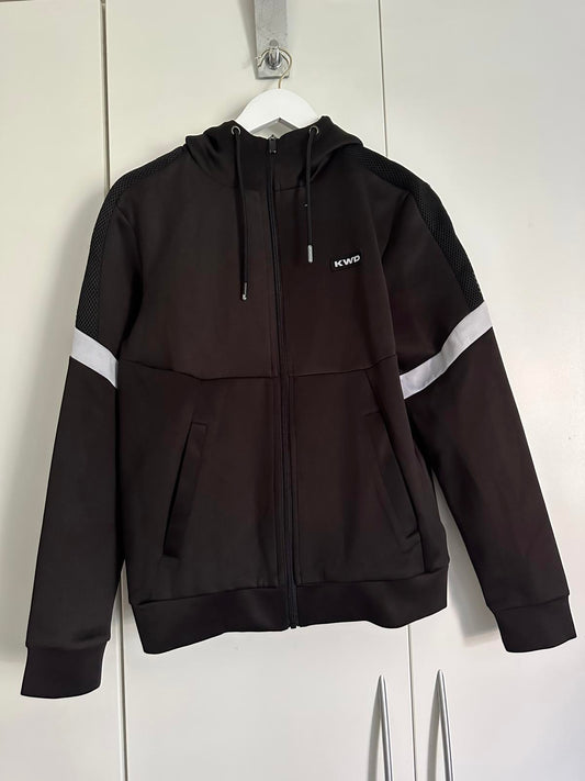 Kings Will Dream Black & White Panelled Zip Hoodie – XS