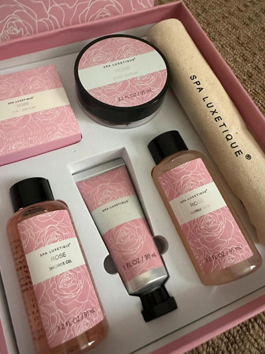 Spa Luxetique Rose Gift Set – Luxurious Skincare Collection