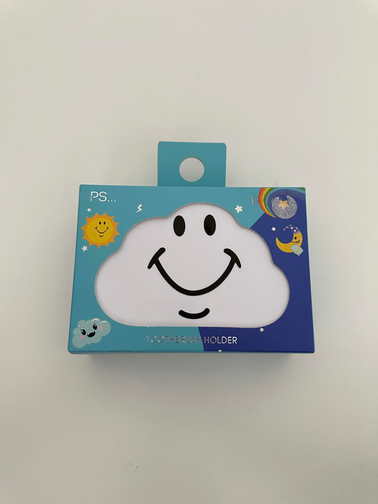 Cloud Toothbrush Holder – Cute Smiley Wall Mount Organiser