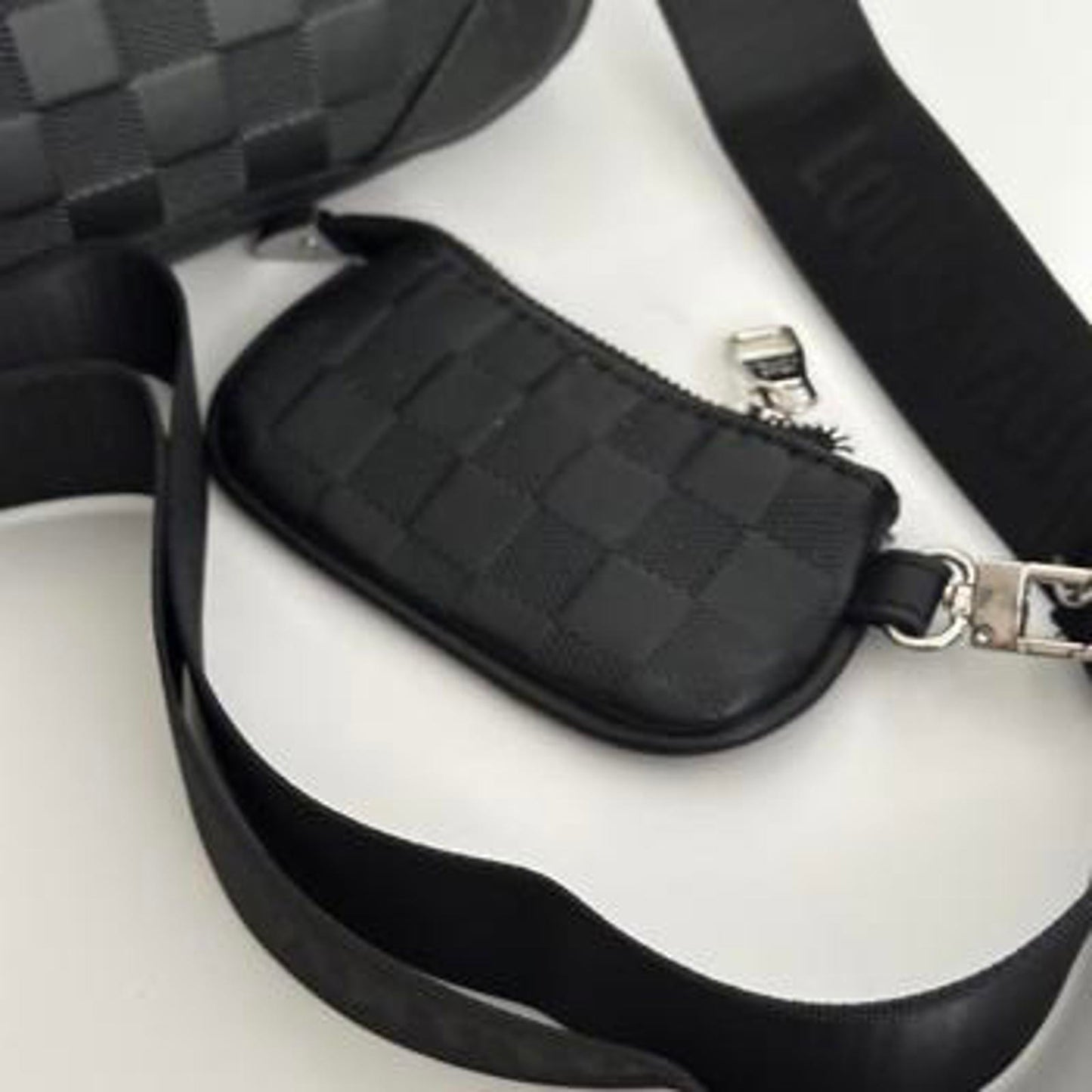Louis Vuitton Damier Graphite Crossbody Bag with Strap & Pouch