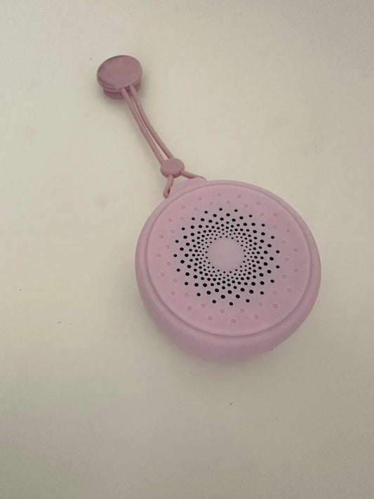 Portable Pink Bluetooth Shower Speaker with Suction & Strap