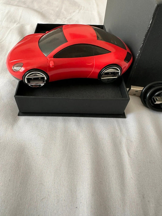 Sleek Red Car Model with USB Charging - Perfect Gift!