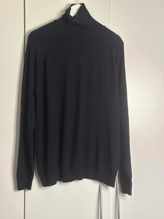 Zara Navy Blue Roll Neck Jumper – Classic Knitwear Essential